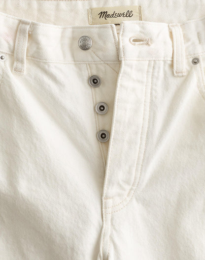 The Petite Darted Barrel-Leg Jean Vintage Canvas | Madewell
