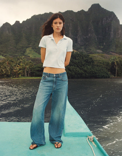 Petite Low-Slung Baggy Jeans in Airy Denim Pickett Wash | Madewell