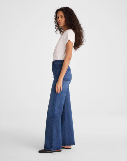 The Petite Emmy Wide-Leg Jean Pelion Wash | Madewell