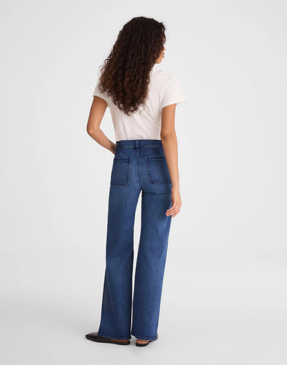The Petite Emmy Wide-Leg Jean Pelion Wash | Madewell