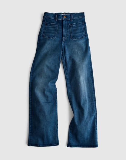 The Petite Emmy Wide-Leg Jean Pelion Wash | Madewell