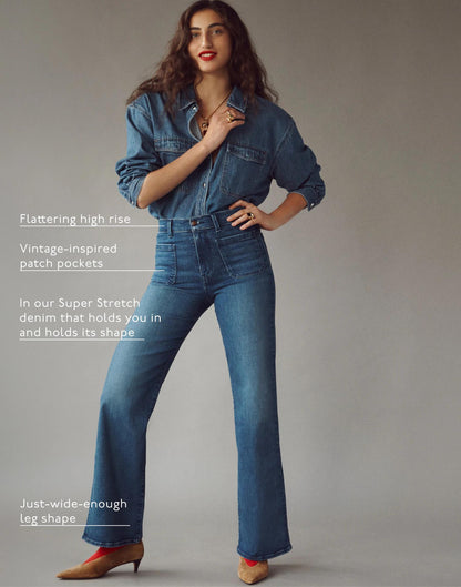 The Petite Emmy Wide-Leg Jean Pelion Wash | Madewell