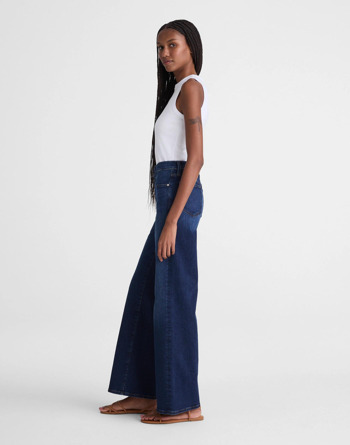The Tall Wide-Leg Jean in Super Stretch Deep Ocean Wash | Madewell