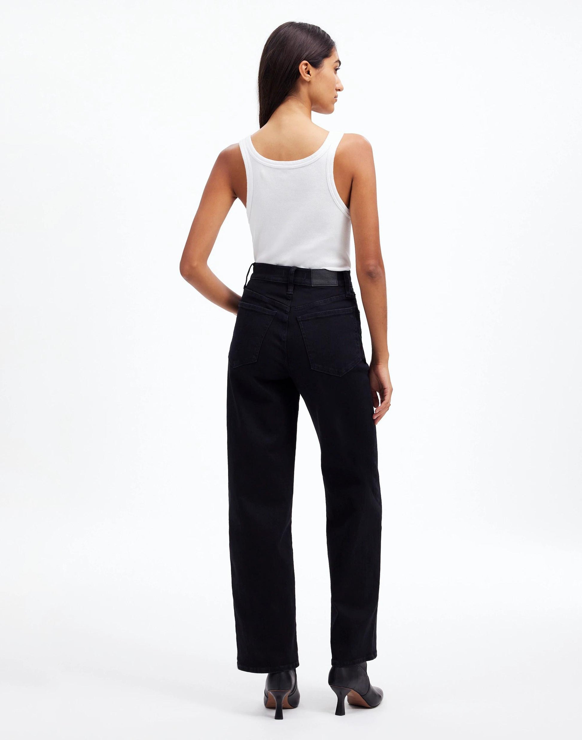 The Tall Perfect Vintage Wide-Leg Black Rinse Wash | Madewell