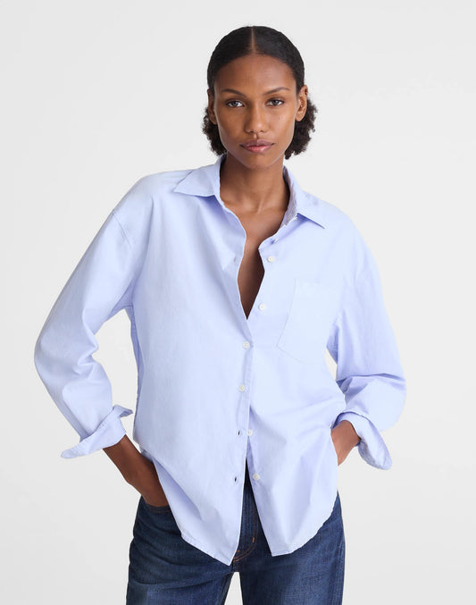 The Easy Shirt in Poplin Light Blue | Madewell