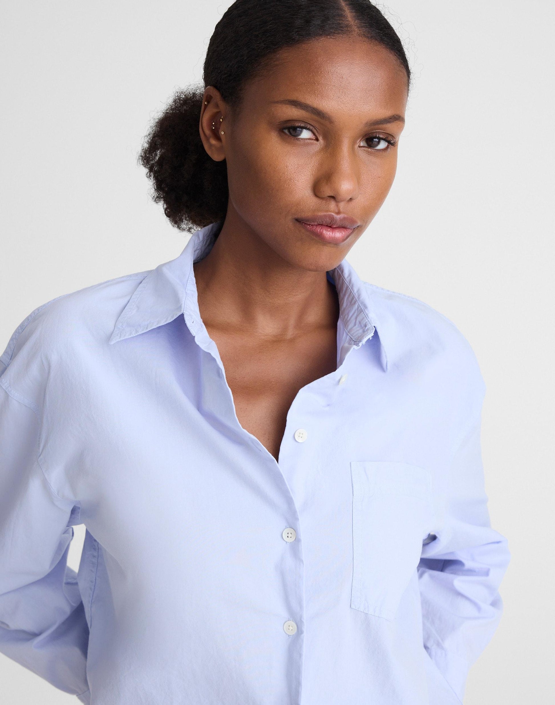The Easy Shirt in Poplin Light Blue | Madewell