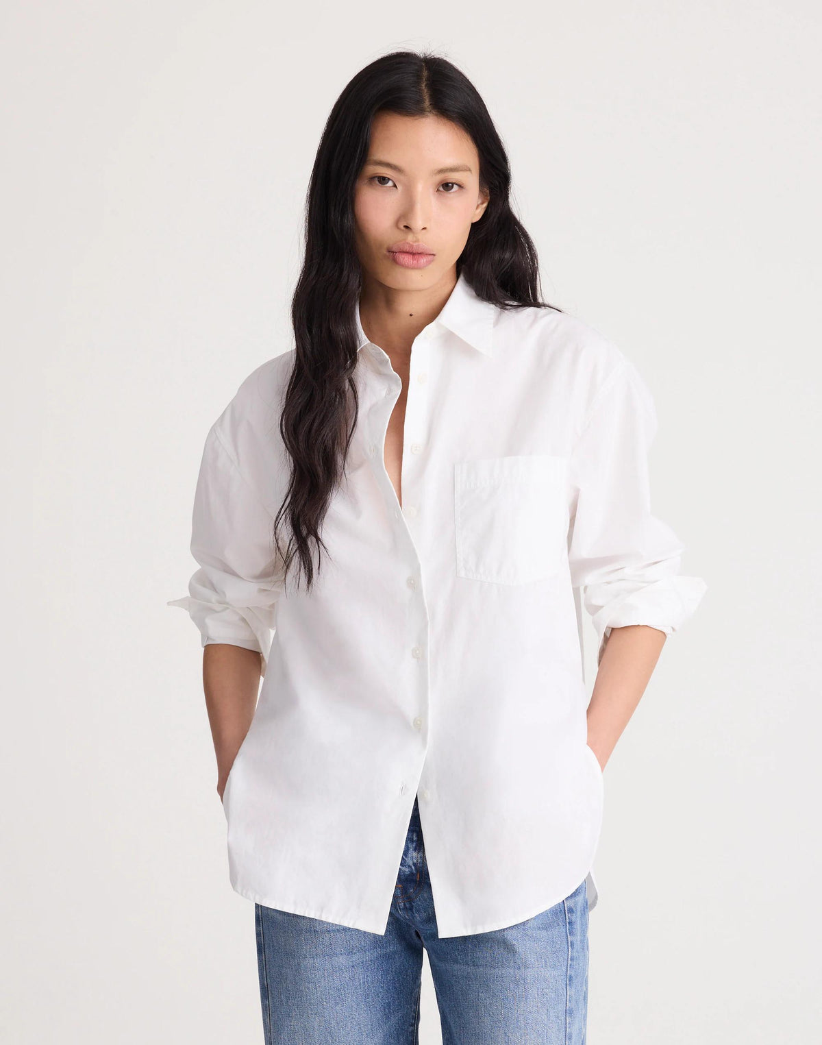 The Easy Shirt in Poplin White | Madewell