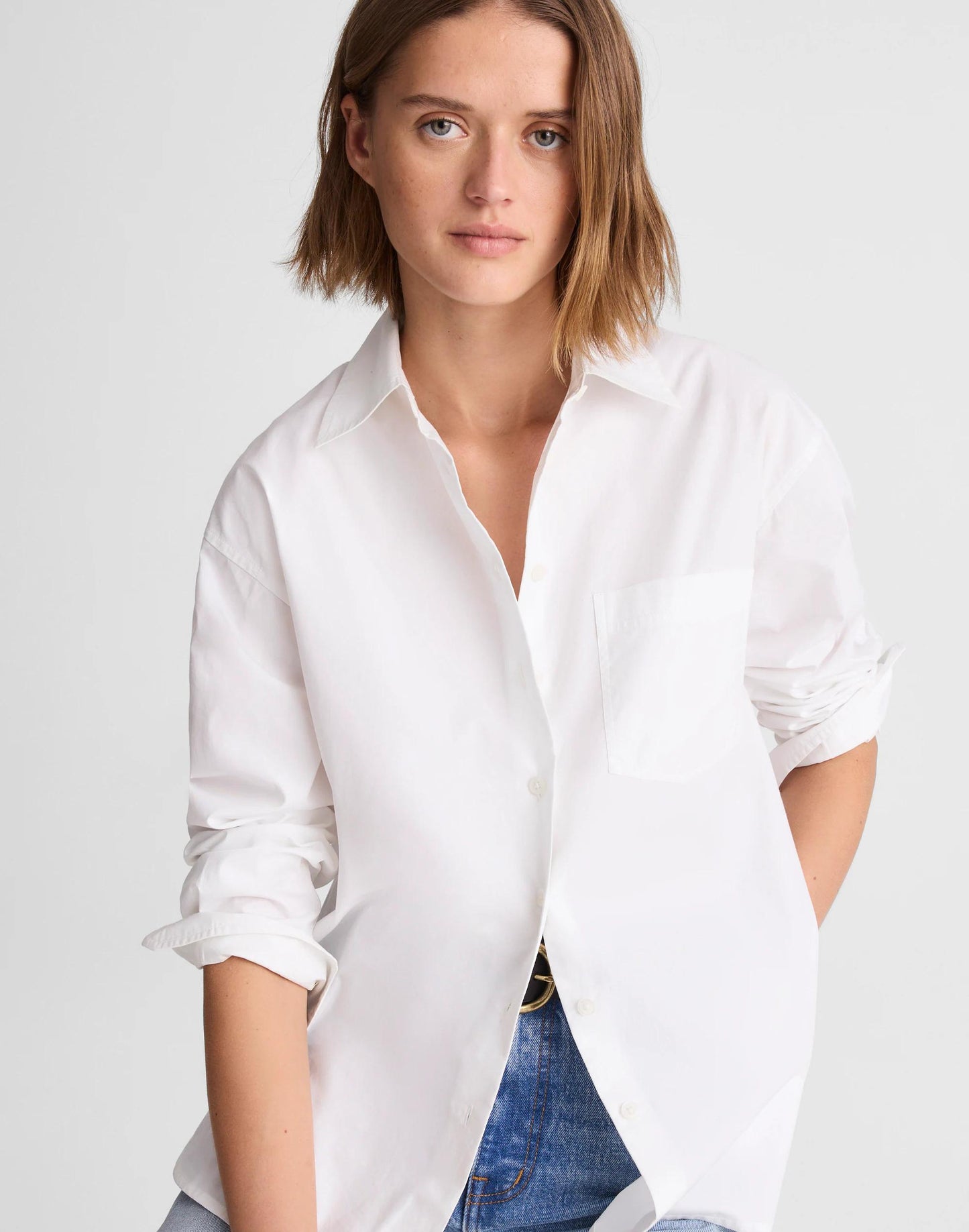 The Easy Shirt in Poplin White | Madewell
