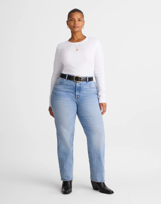 The Plus Longline Straight Jean Raebrook Wash | Madewell