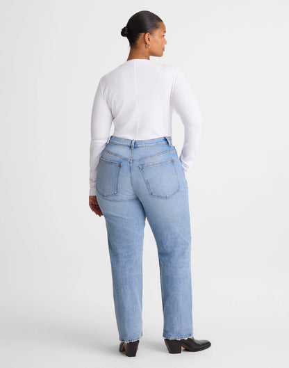 The Plus Longline Straight Jean Raebrook Wash | Madewell