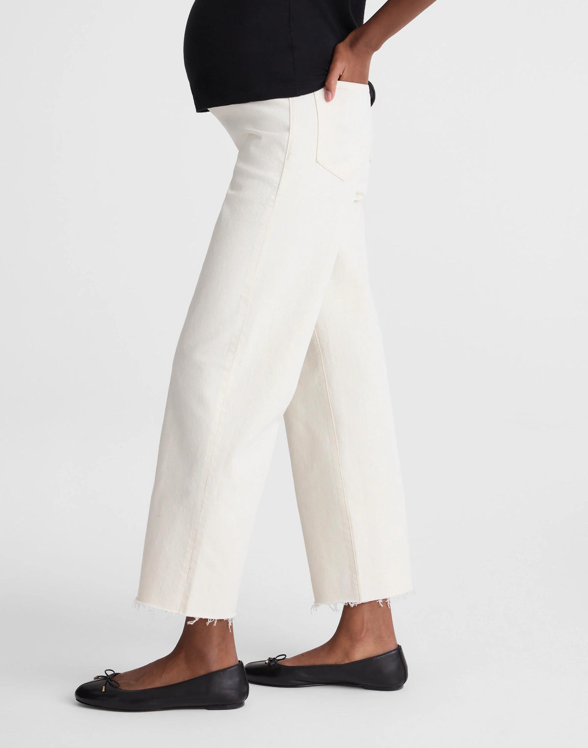The Maternity Perfect Vintage Wide-Leg Crop Jean in Vintage Canvas Vintage Canvas | Madewell
