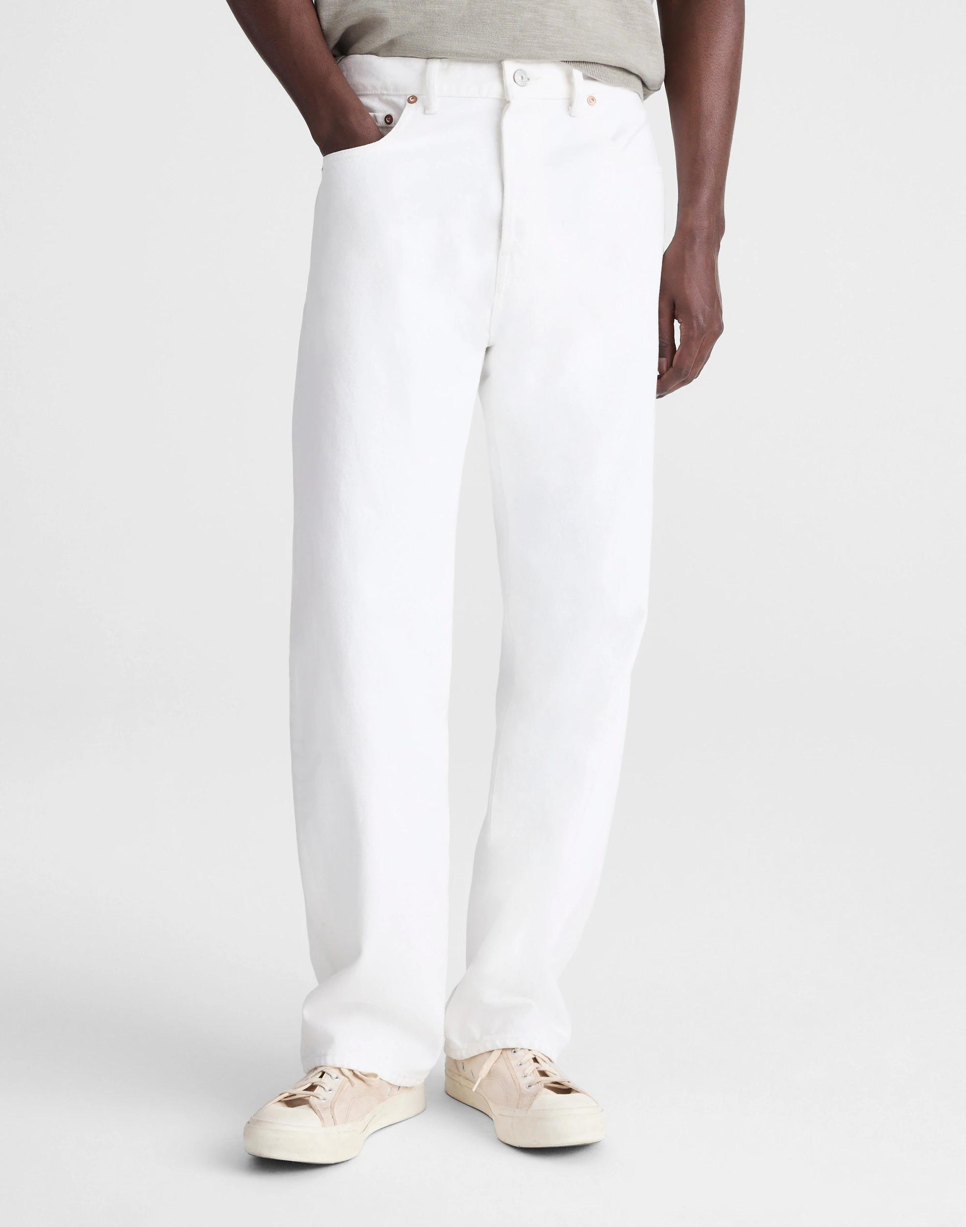 The 1991 Loose Straight Jean in Garment Dye Soft White | Madewell