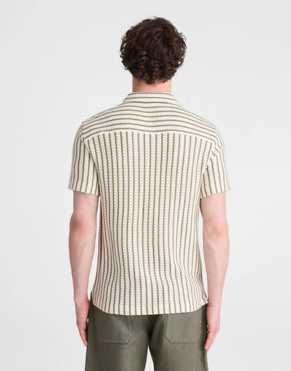 Textured-Knit Short-Sleeve Shirt Vintage Ivory | Madewell