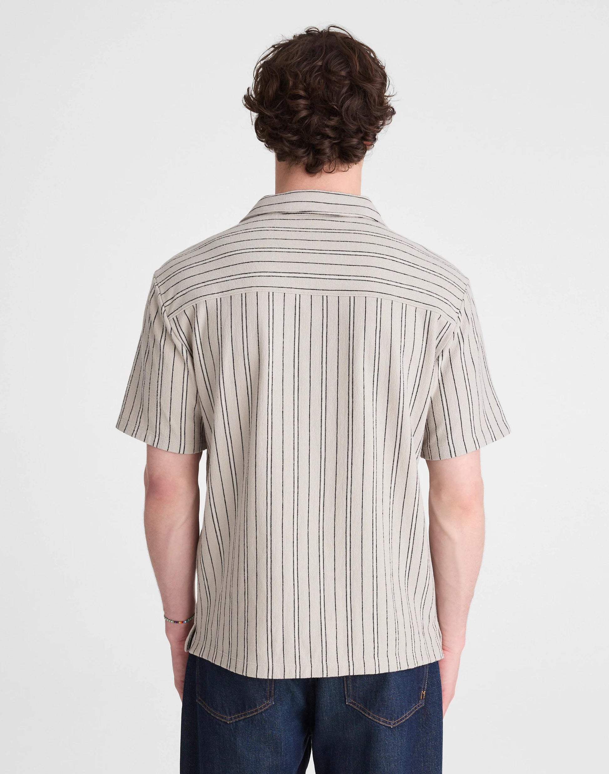 The Camp Shirt in Seaport Terry Dusty Celadon | Madewell