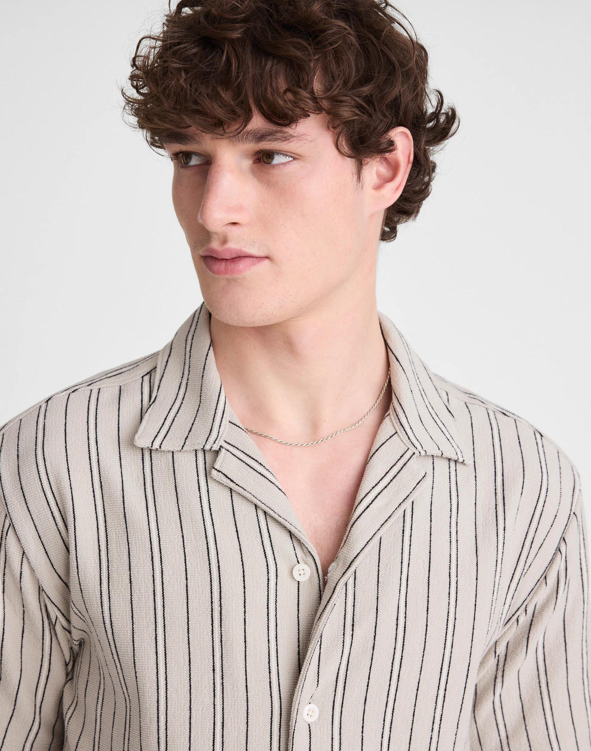 The Camp Shirt in Seaport Terry Dusty Celadon | Madewell