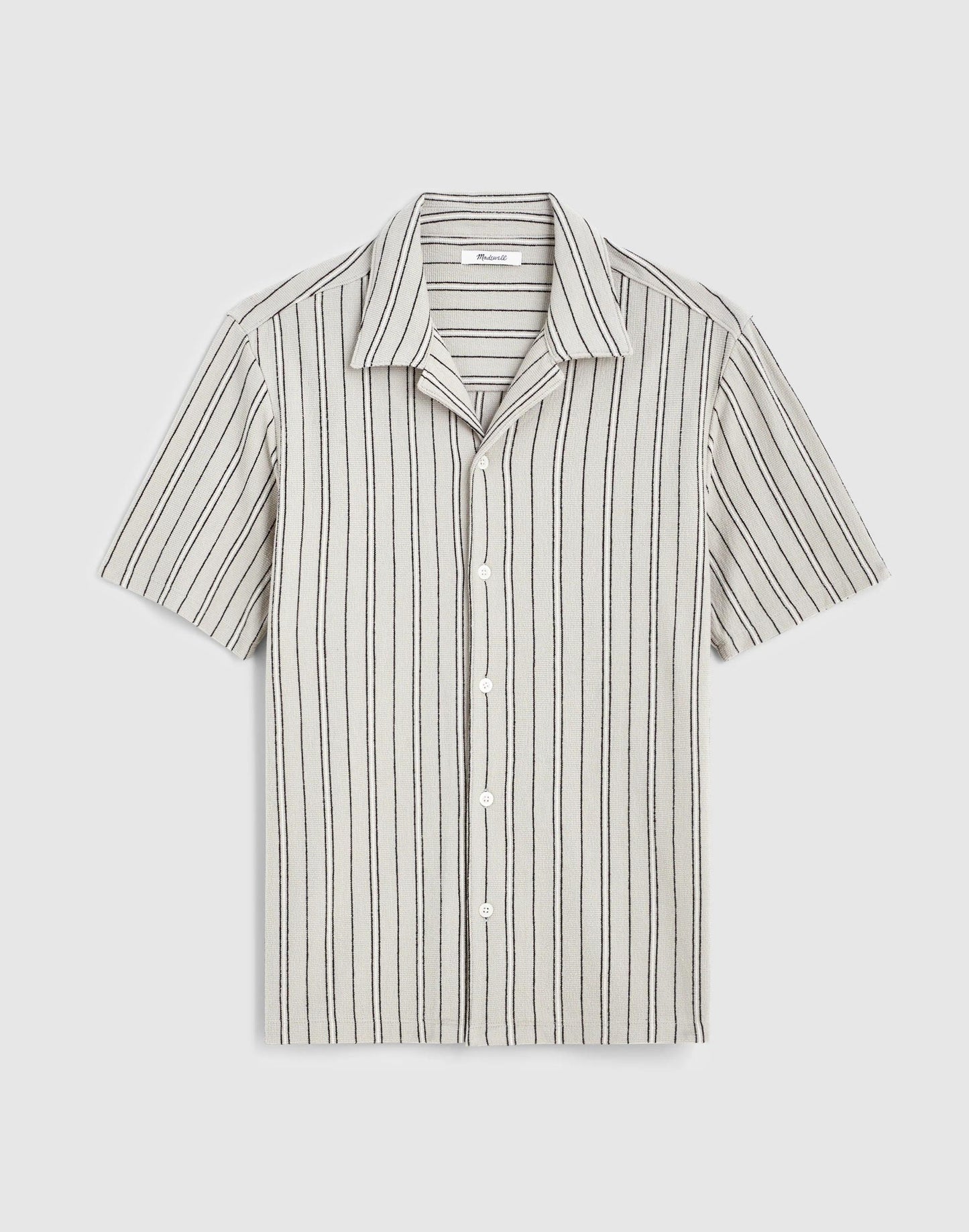 The Camp Shirt in Seaport Terry Dusty Celadon | Madewell