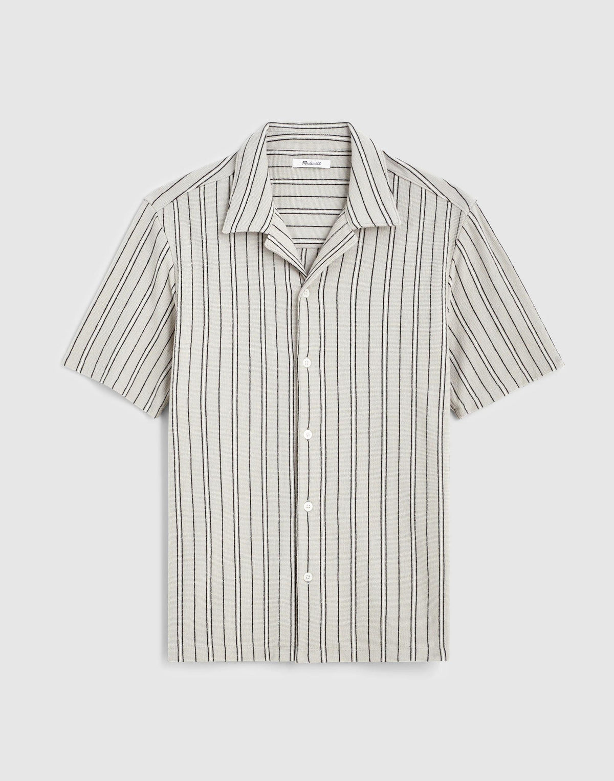 The Camp Shirt in Seaport Terry Dusty Celadon | Madewell
