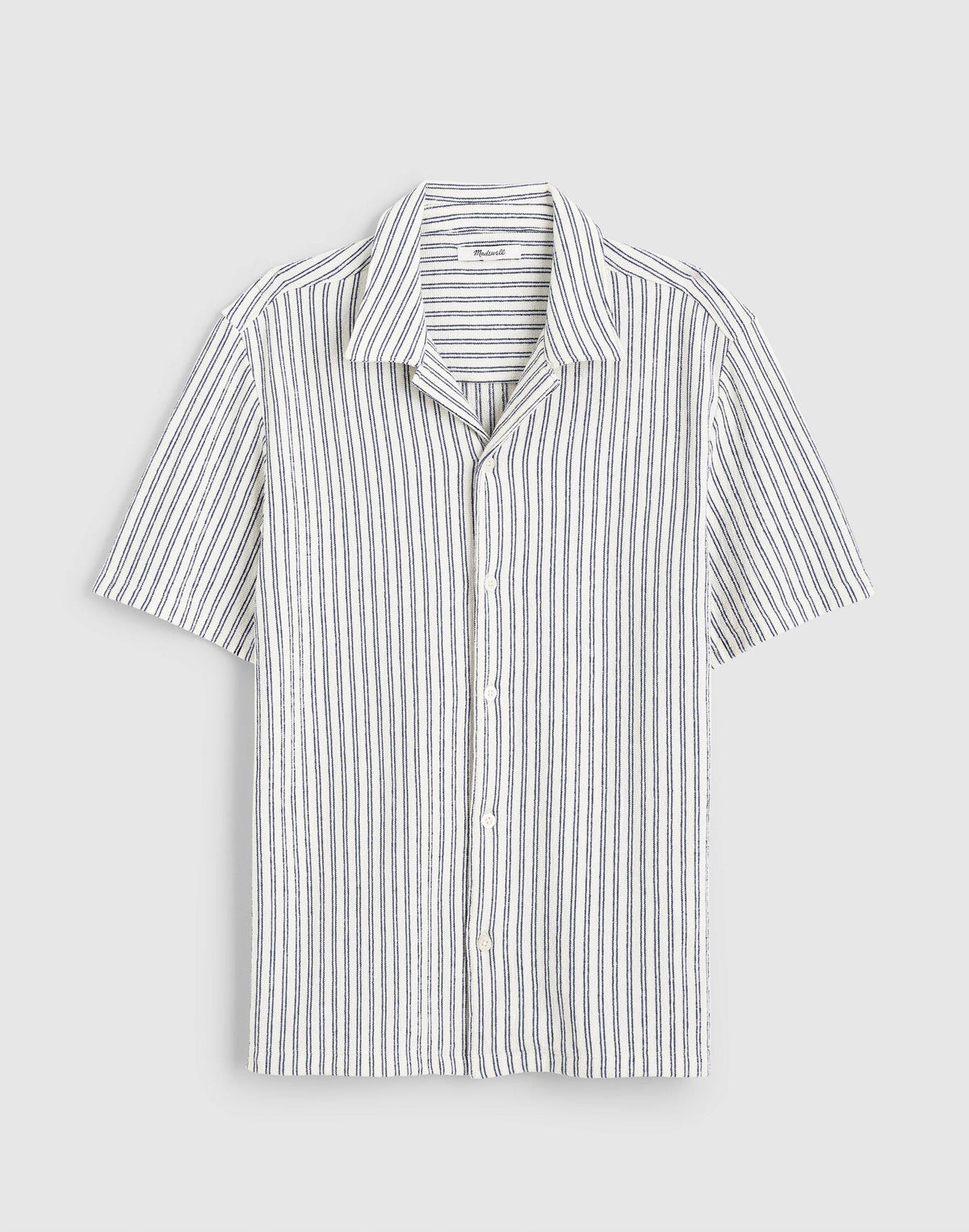 The Camp Shirt in Seaport Terry Petrol Navy | Madewell