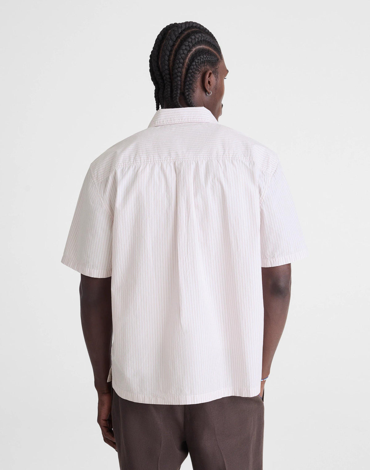 Boxy Cropped Shirt in Crisp Poplin Mini Shirting Stripe | Madewell