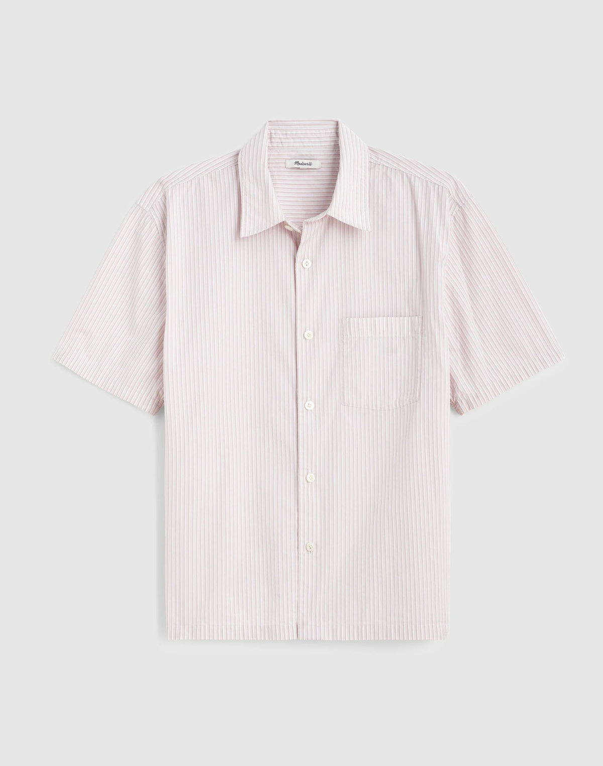 Boxy Cropped Shirt in Crisp Poplin Mini Shirting Stripe | Madewell