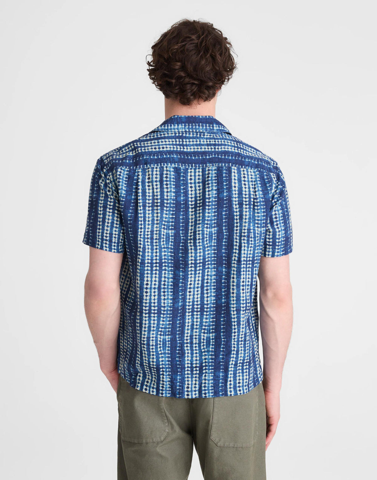 Short-Sleeve Camp Shirt in Archive Linen Blend Classic Indigo | Madewell