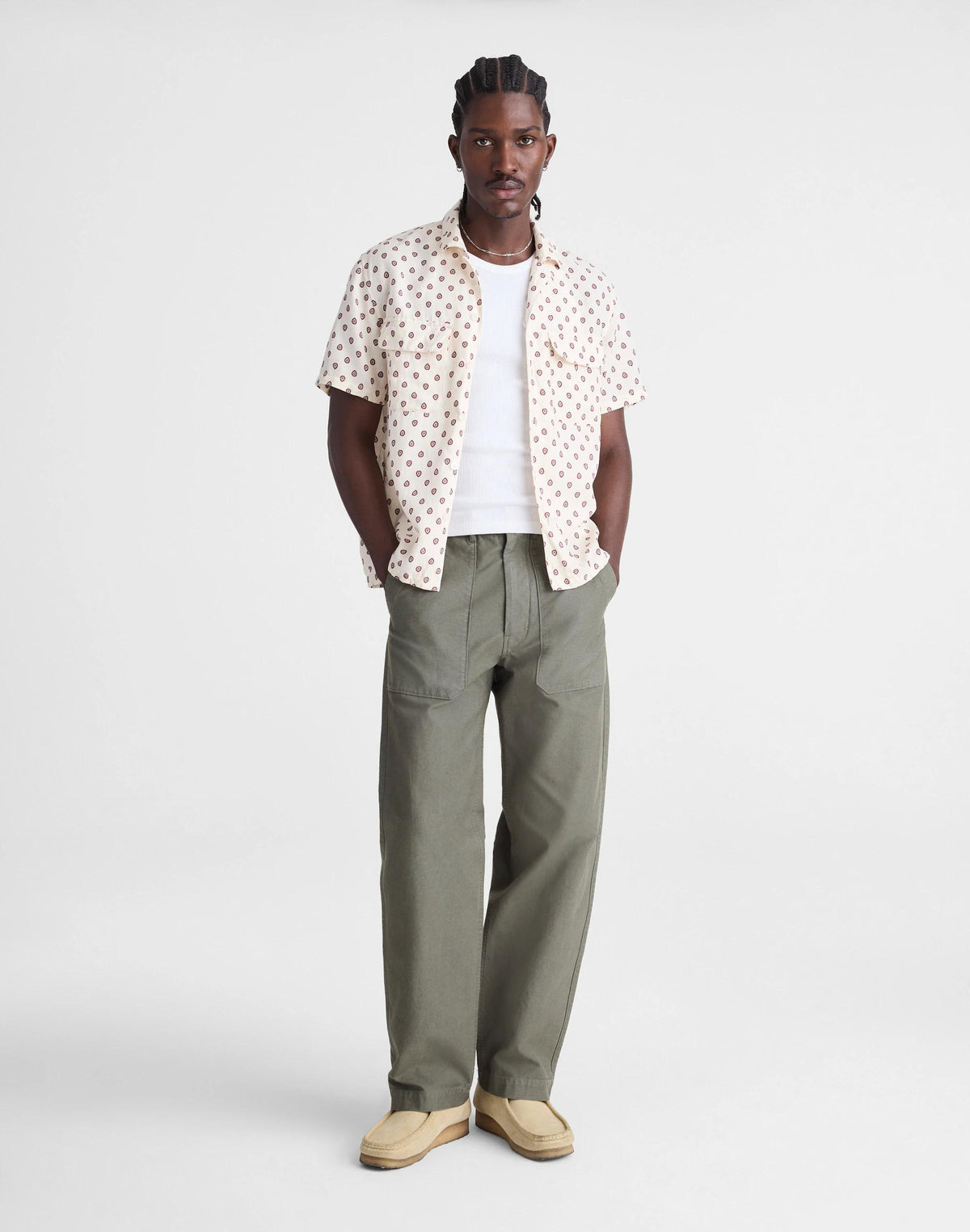 Short-Sleeve Camp Shirt in Archive Linen Blend Vintage Ivory | Madewell