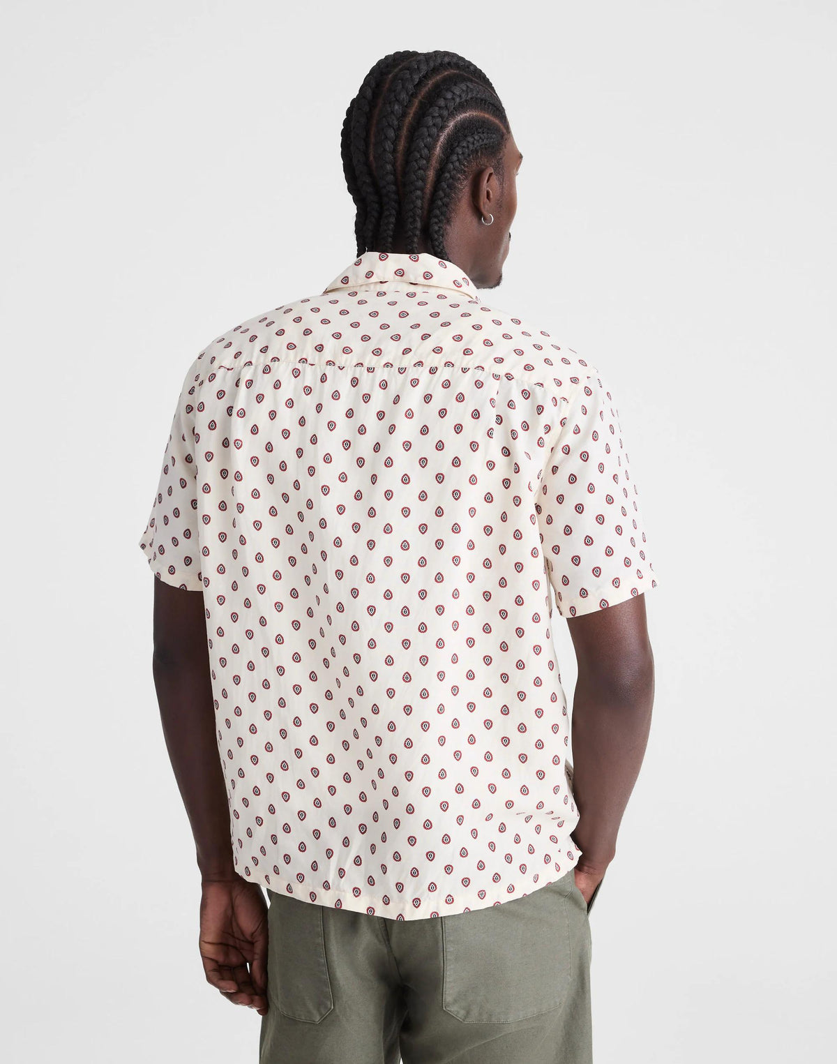 Short-Sleeve Camp Shirt in Archive Linen Blend Vintage Ivory | Madewell