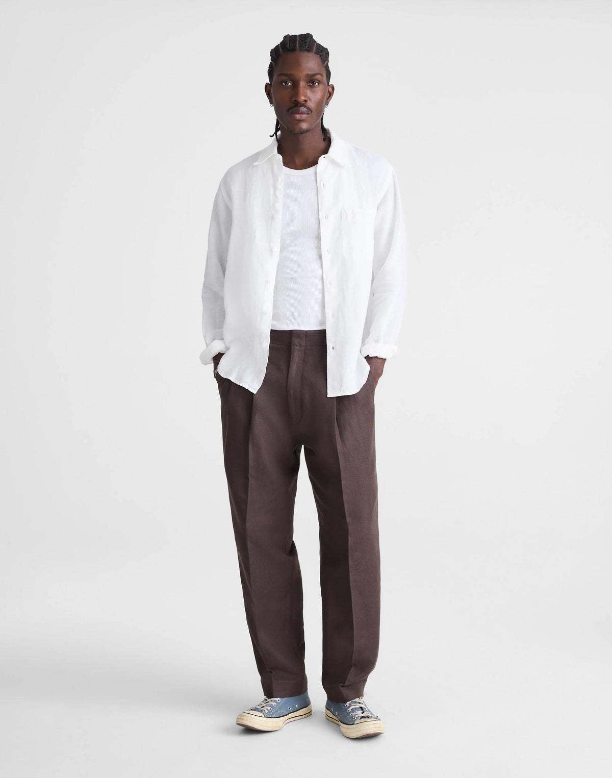 Button-Up Shirt in Linen White | Madewell