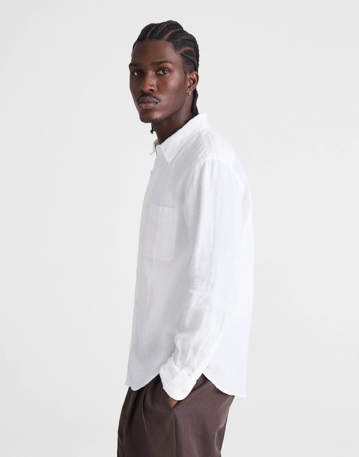 Button-Up Shirt in Linen White | Madewell