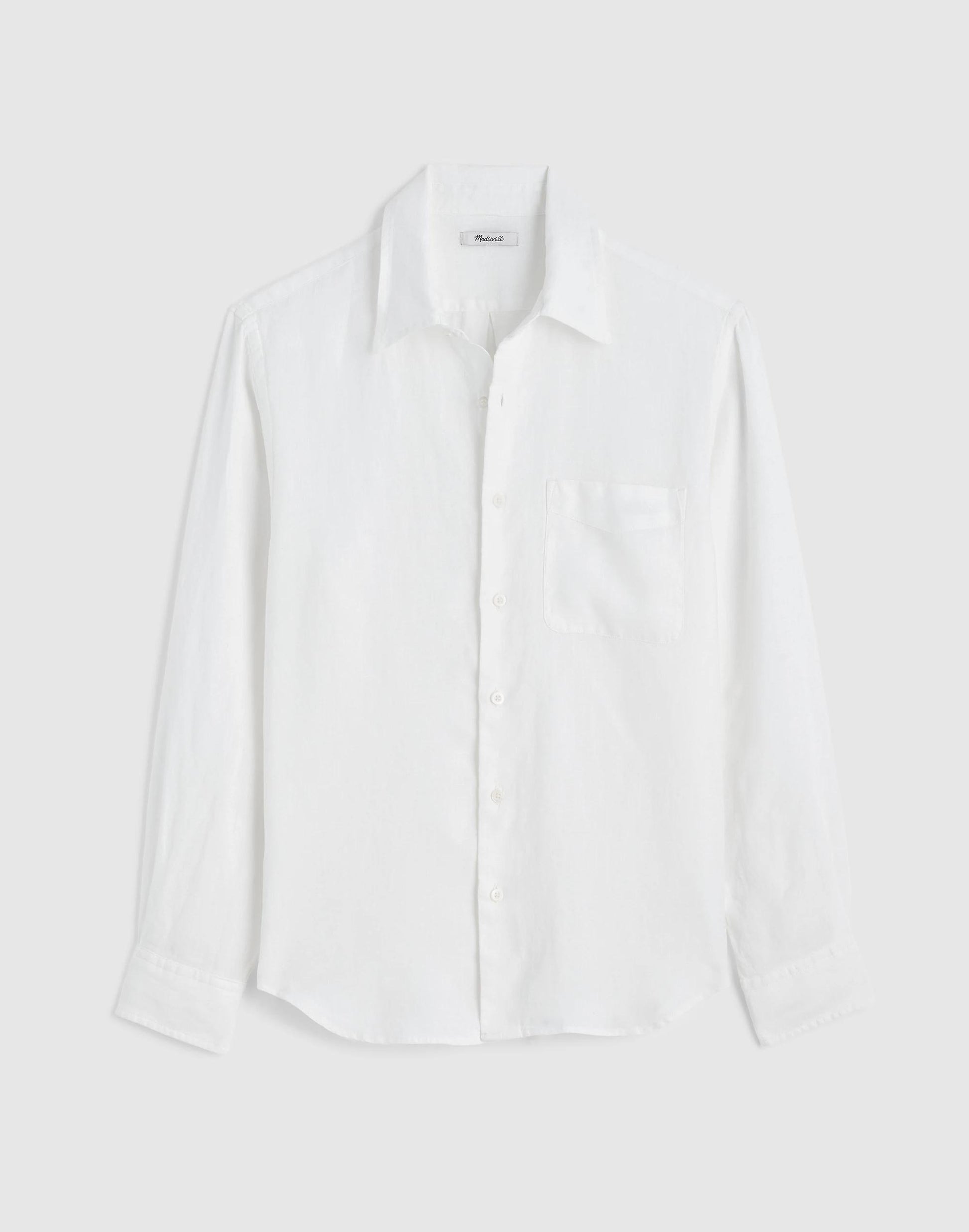 Button-Up Shirt in Linen White | Madewell
