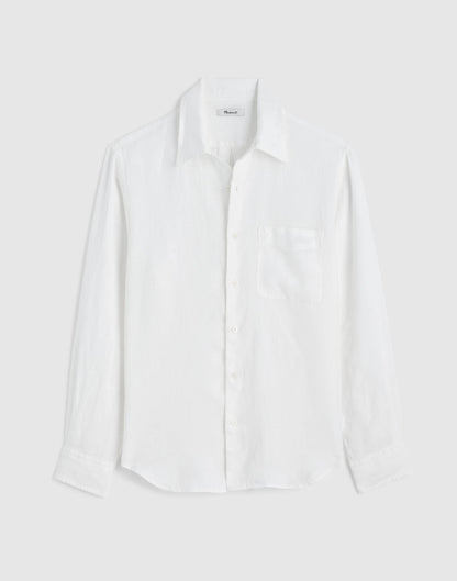 Button-Up Shirt in Linen White | Madewell