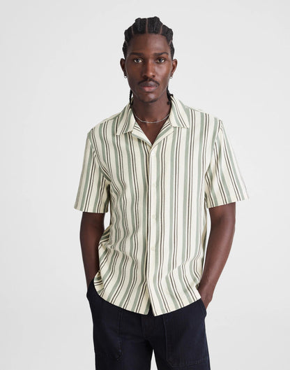 The Camp Shirt in Seaport Terry Frosted Cypress | Madewell