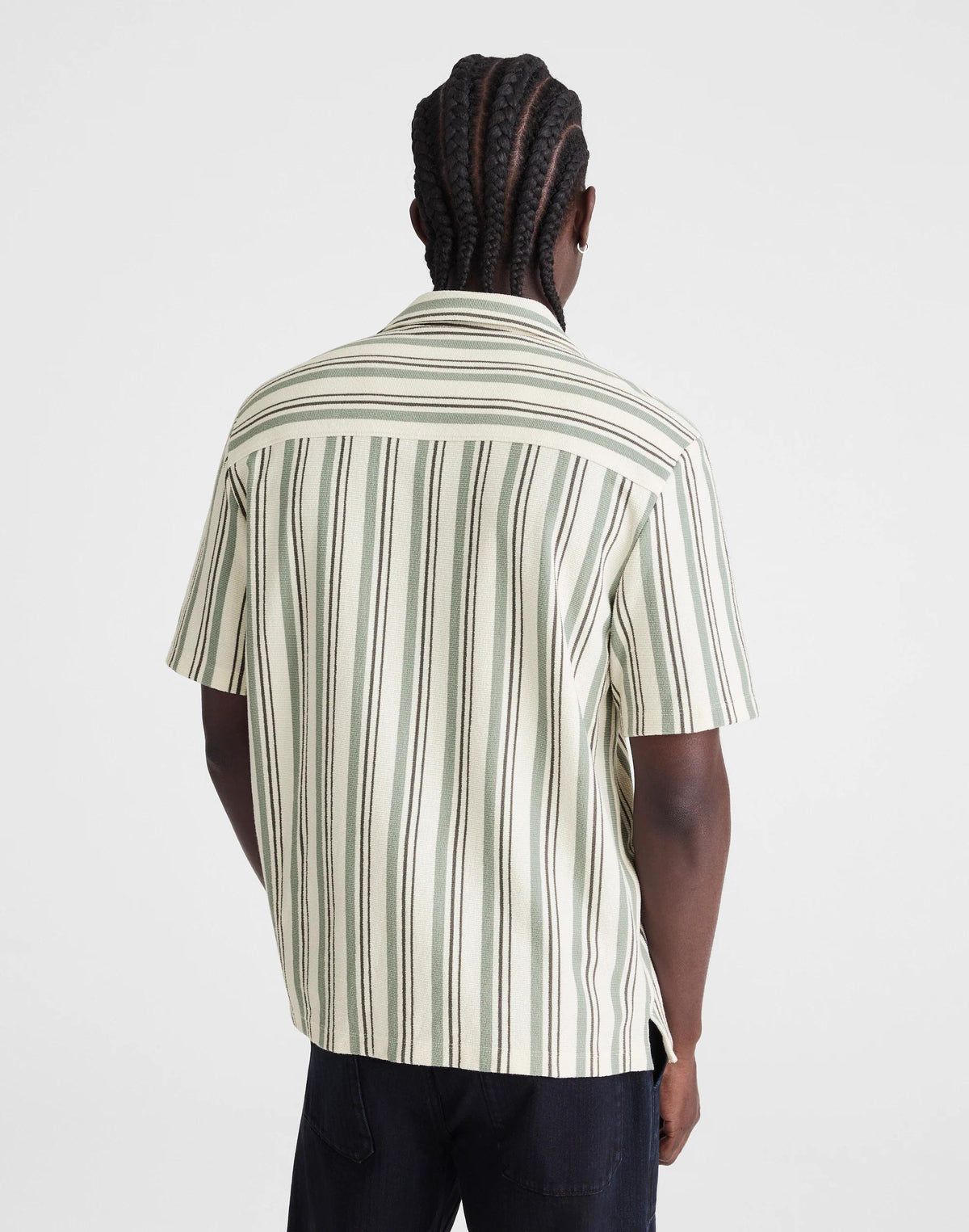 The Camp Shirt in Seaport Terry Frosted Cypress | Madewell