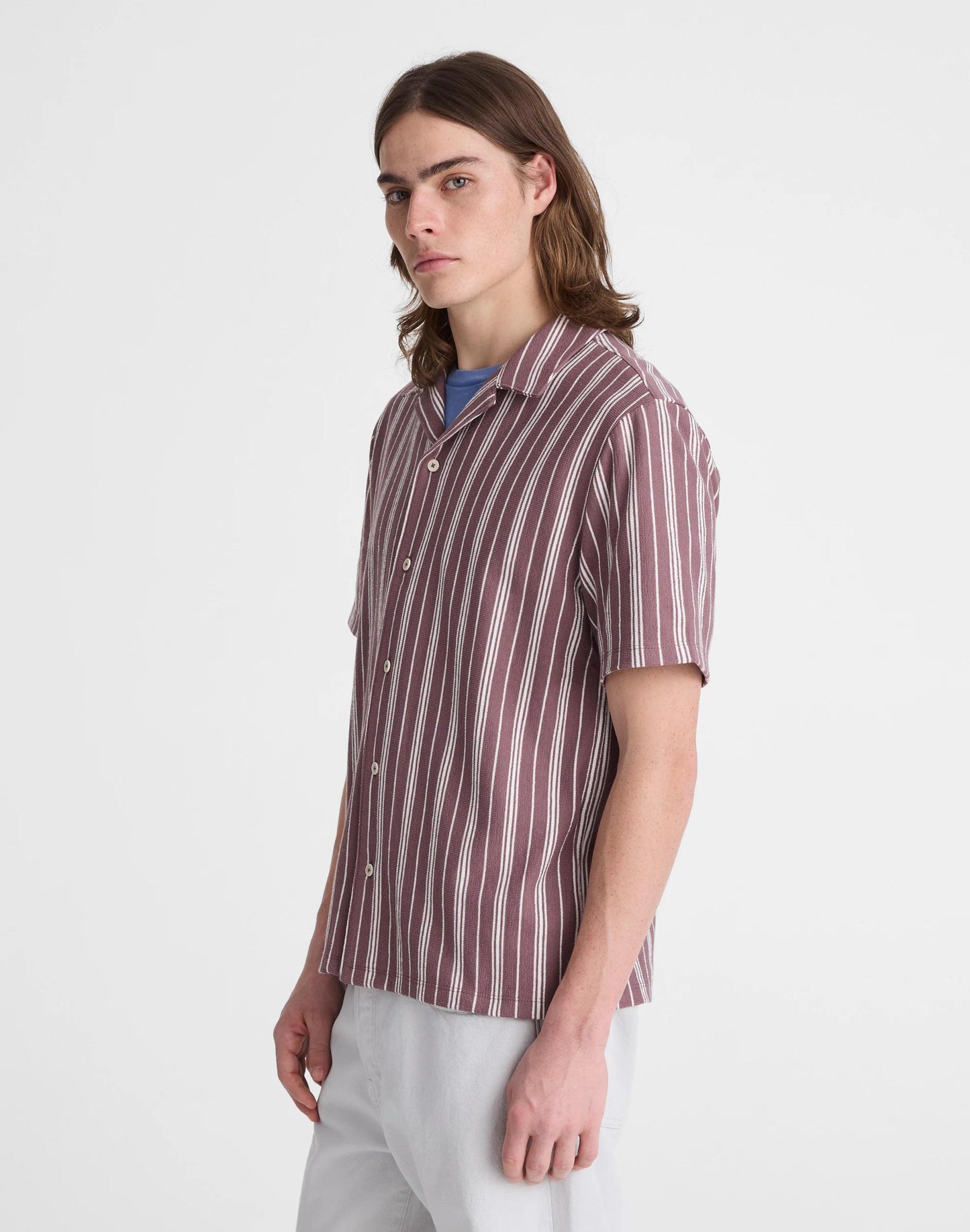 The Camp Shirt in Seaport Terry Chalked Fig | Madewell