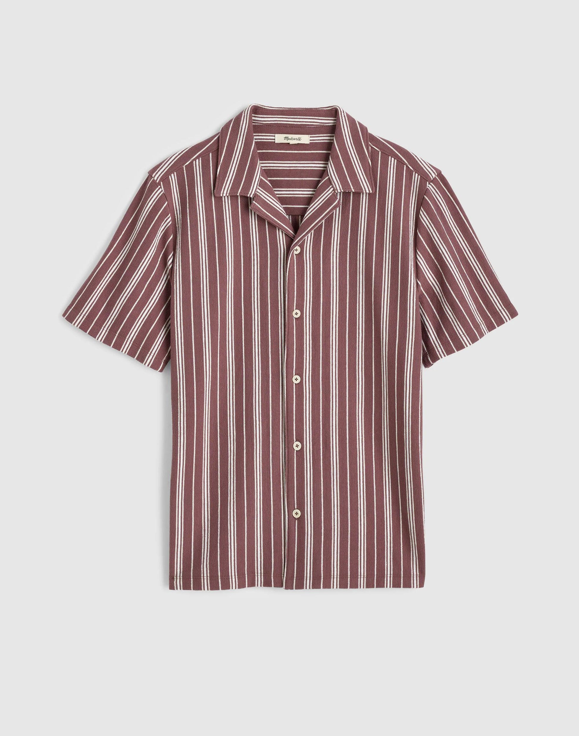 The Camp Shirt in Seaport Terry Chalked Fig | Madewell