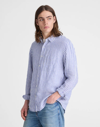 Button-Up Shirt in Linen Stripe | Madewell