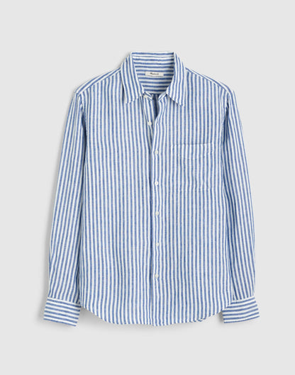 Button-Up Shirt in Linen Stripe | Madewell