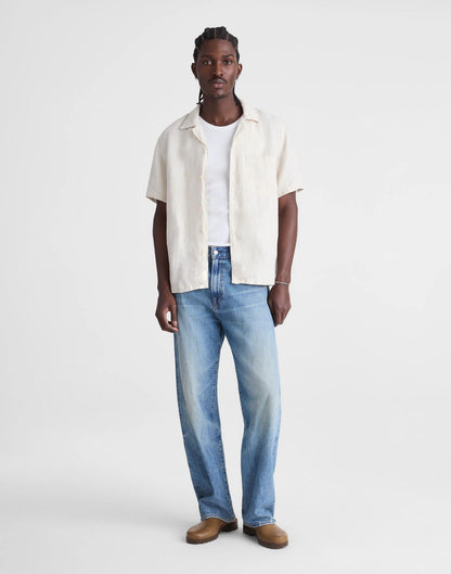 Short-Sleeve Camp Shirt in Linen Bleached | Madewell