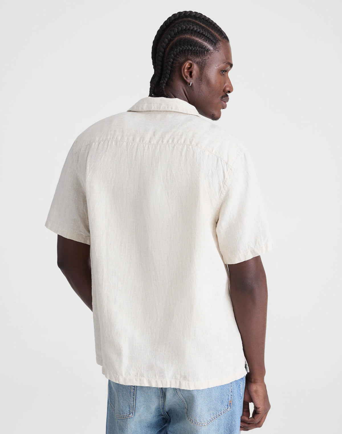 Short-Sleeve Camp Shirt in Linen Bleached | Madewell