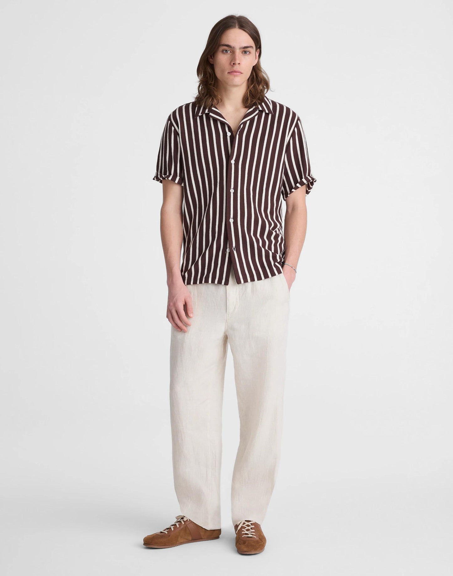 The Camp Shirt in Seaport Terry Coffee Bean | Madewell