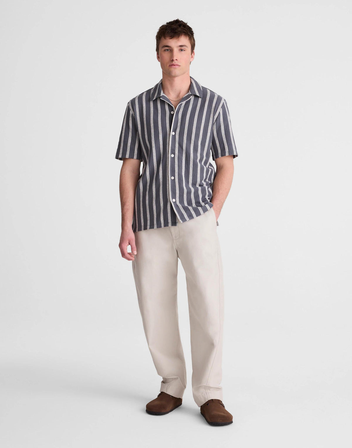 The Camp Shirt in Seaport Terry Heirloom Blue | Madewell