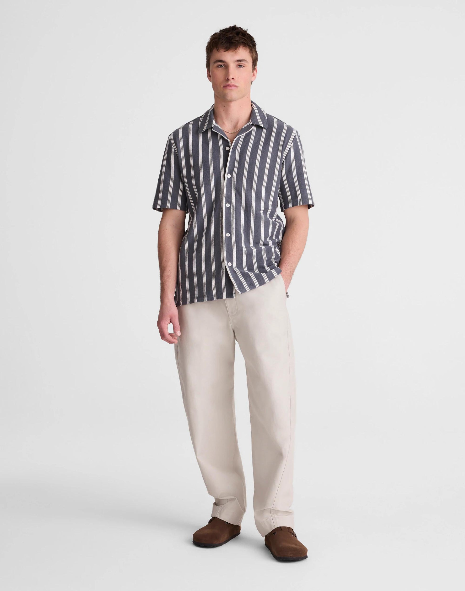 The Camp Shirt in Seaport Terry Heirloom Blue | Madewell