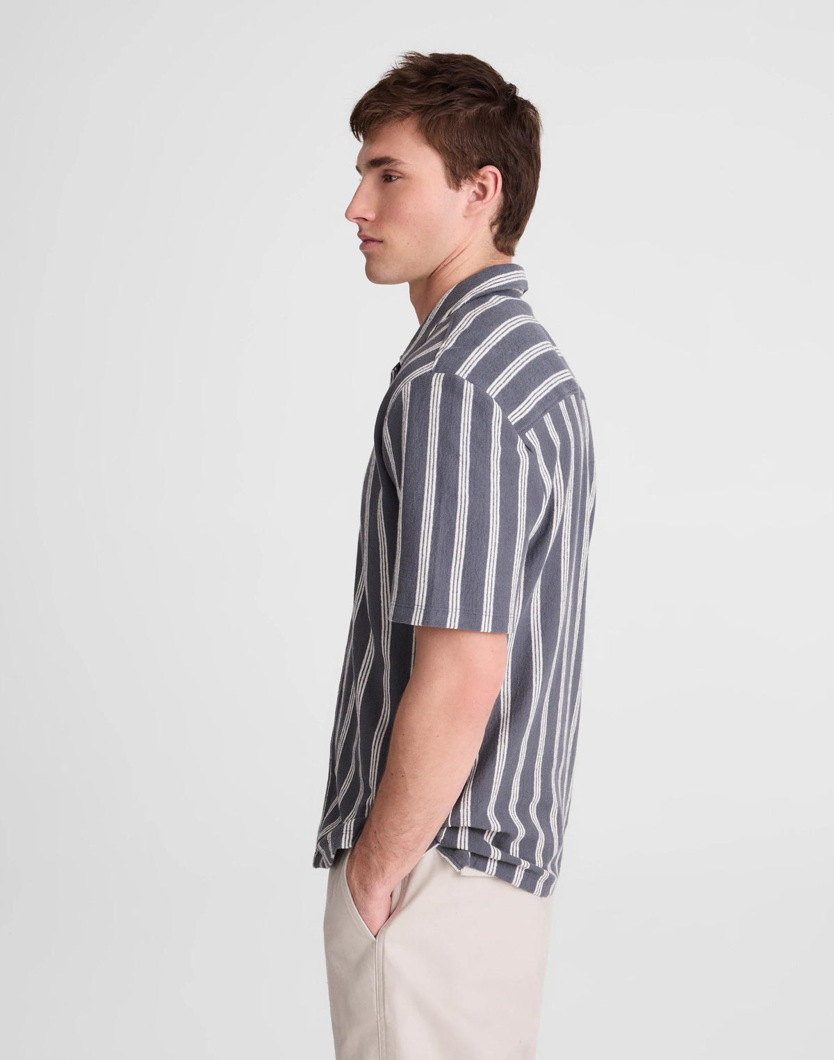 The Camp Shirt in Seaport Terry Heirloom Blue | Madewell