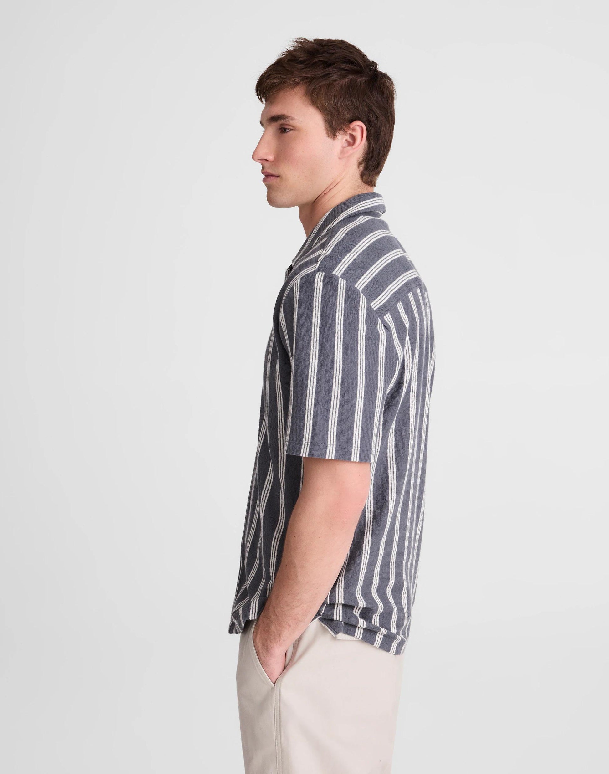 The Camp Shirt in Seaport Terry Heirloom Blue | Madewell
