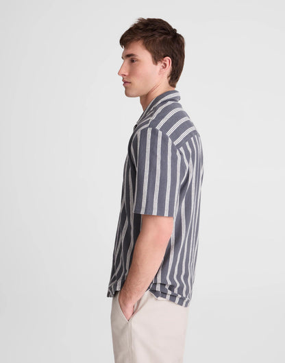 The Camp Shirt in Seaport Terry Heirloom Blue | Madewell