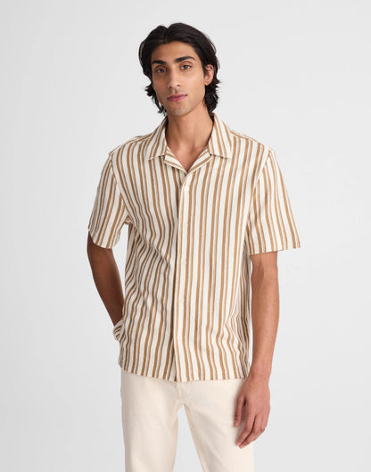 The Camp Shirt in Seaport Terry Maple Seed | Madewell