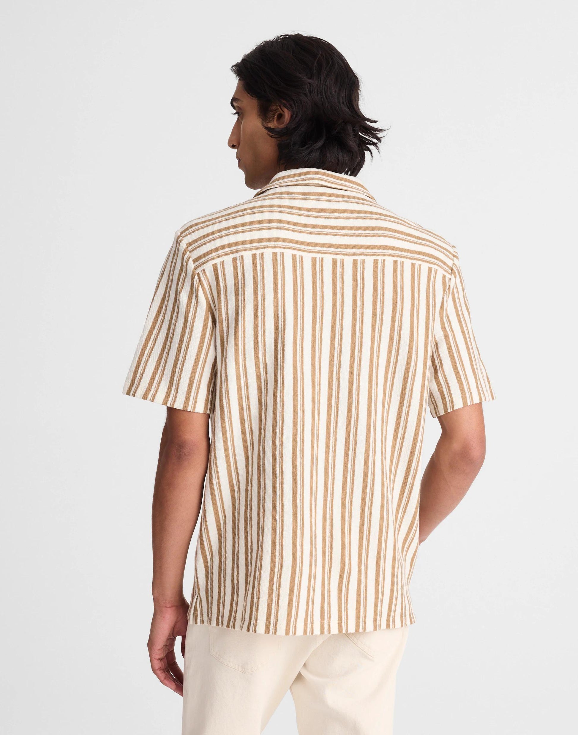 The Camp Shirt in Seaport Terry Maple Seed | Madewell