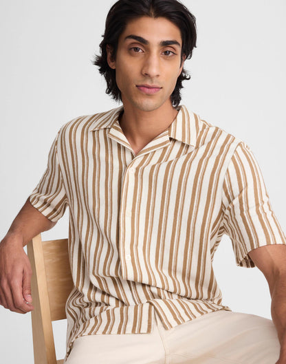 The Camp Shirt in Seaport Terry Maple Seed | Madewell