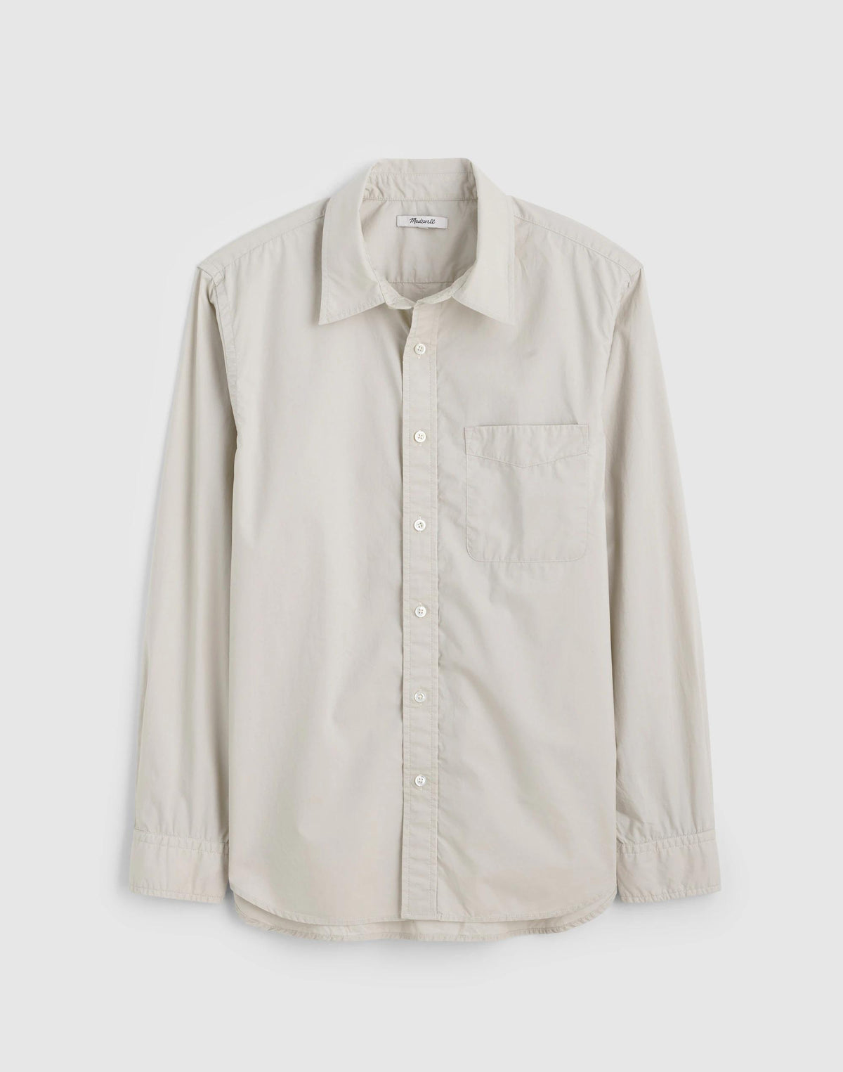 Button-Up Shirt in Crisp Poplin Steel | Madewell