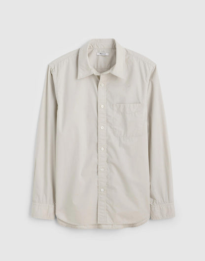 Button-Up Shirt in Crisp Poplin Steel | Madewell
